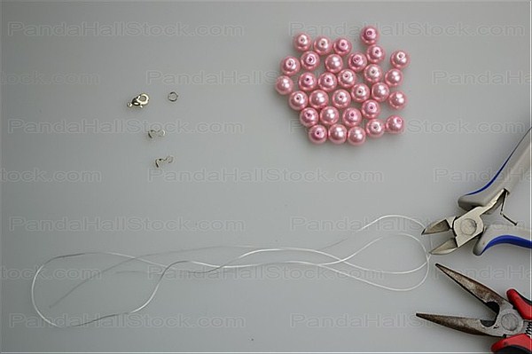 Materials needs for the pearl necklace making project